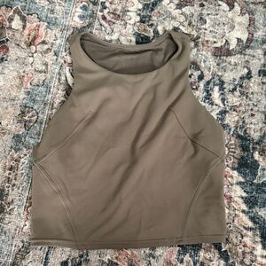 Olive green razorback work out top